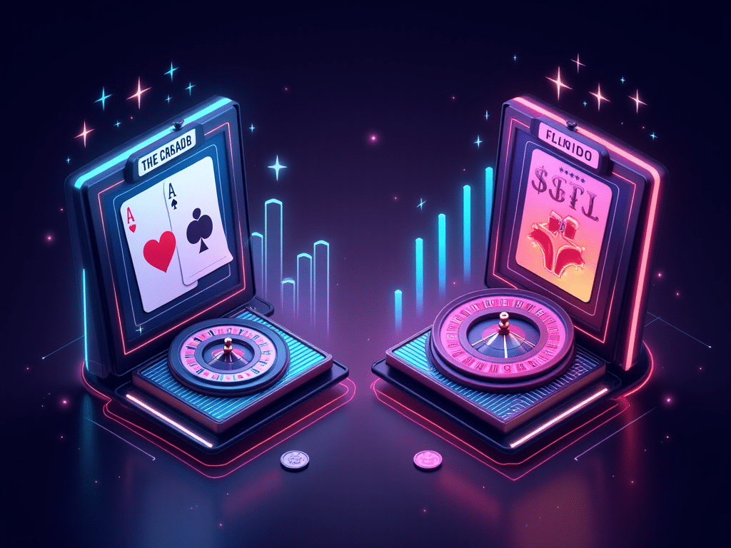 Hình Ảnh Minh Họa Sunwin So Với Ku Casino 2026 Hiển Thị Trò Chơi Bài, Slot, Roulette Và Biểu Đồ So Sánh Tỷ Lệ Trả Thưởng Trên Màn Hình Kỹ Thuật Số Neon Rực Rỡ Hình ảnh minh họa sunwin so với ku casino 2026 hiển thị trò chơi bài, slot, roulette và biểu đồ so sánh tỷ lệ trả thưởng trên màn hình kỹ thuật số neon rực rỡ