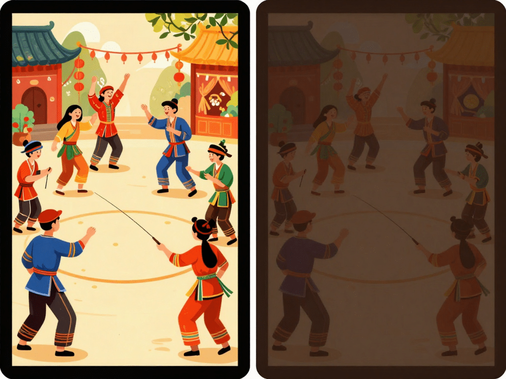 Hình Minh Họa So Sánh Trải Nghiệm Game Dân Gian Giữa Sunwin So Với 68 Game Bài 2026, Hai Giao Diện Song Song Với Bên Trái Sôi Động Và Bên Phải Đơn Giản Hơn Hình minh họa so sánh trải nghiệm game dân gian giữa Sunwin so với 68 game bài 2026, hai giao diện song song với bên trái sôi động và bên phải đơn giản hơn