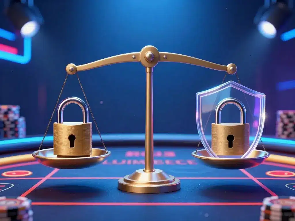Hình Ảnh Cân Bằng Biểu Tượng Khóa Bảo Mật Và Lá Chắn Kính Trong Suốt Giữa Sunwin Và Casino Quốc Tế 2026 Trên Nền Sòng Bạc Hiện Đại Hình ảnh cân bằng biểu tượng khóa bảo mật và lá chắn kính trong suốt giữa Sunwin và casino quốc tế 2026 trên nền sòng bạc hiện đại